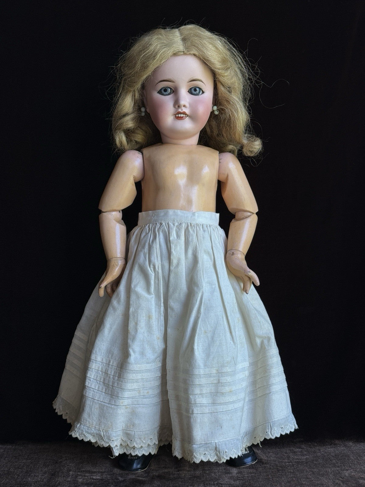 Antique French 21.5” Laternier Limoges Bisque Head Doll