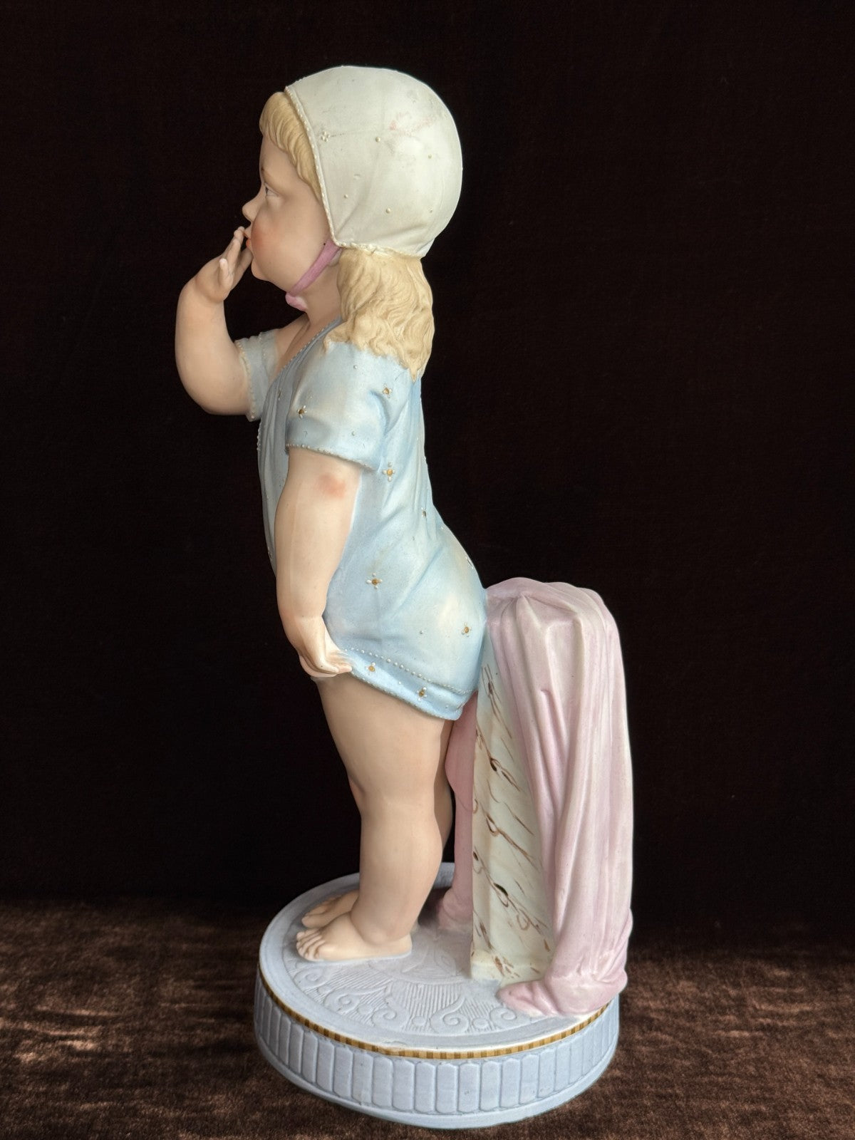 Large Antique German 13.75” Gebruder Heubach Figurine of Character Doll