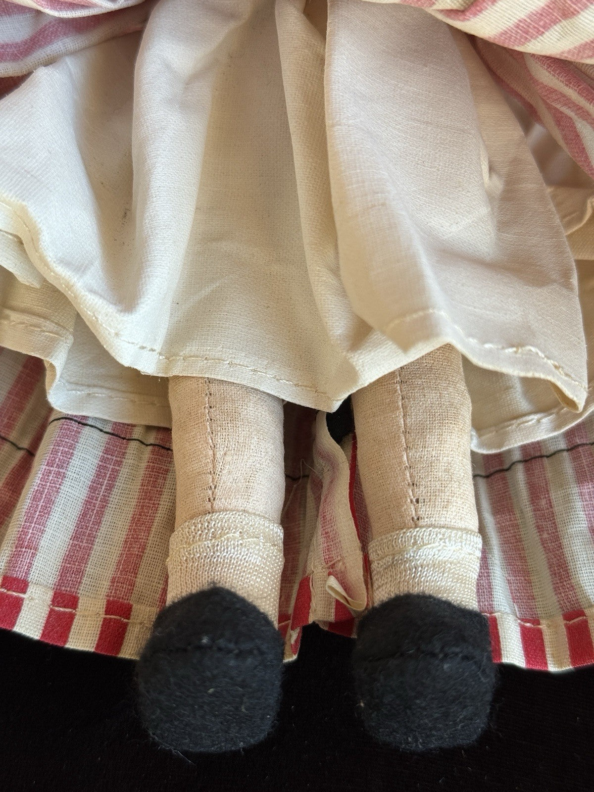 Vintage French 9” Nicette Cloth Felt Traditional Character Doll with Tag
