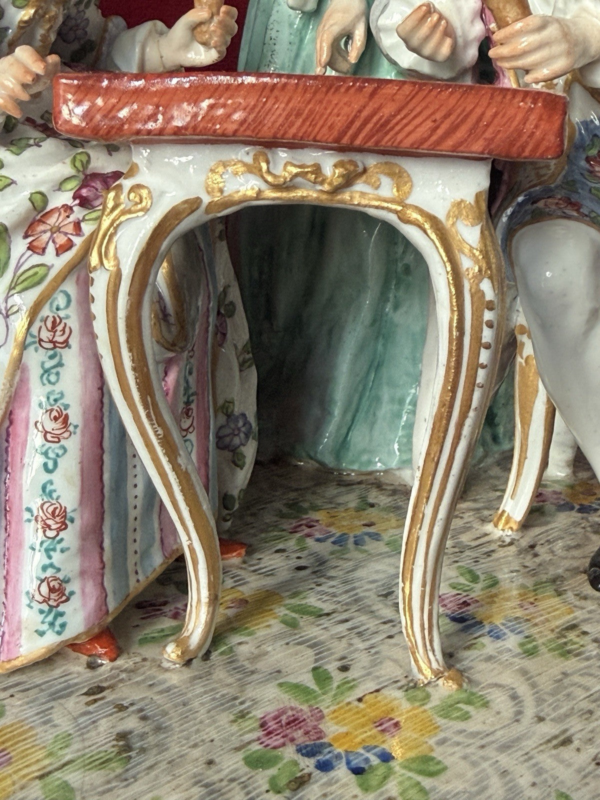 Rare Antique Porcelain Large Figural Group Figurine By Edmé Samson France 1910’s