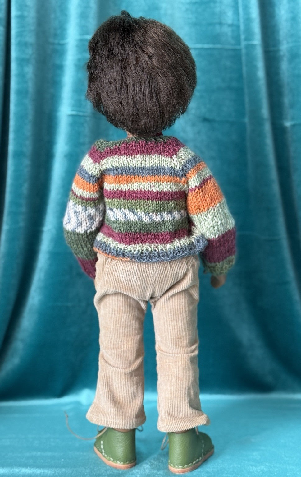 Collectible England Vinyl Brunette Gregor Boy Doll; Redressed