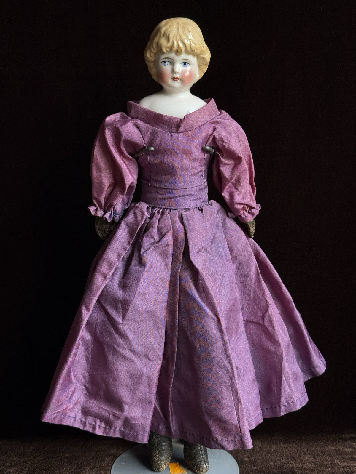 Antique German 15.5” Kling 188 China Shoulder Head Doll
