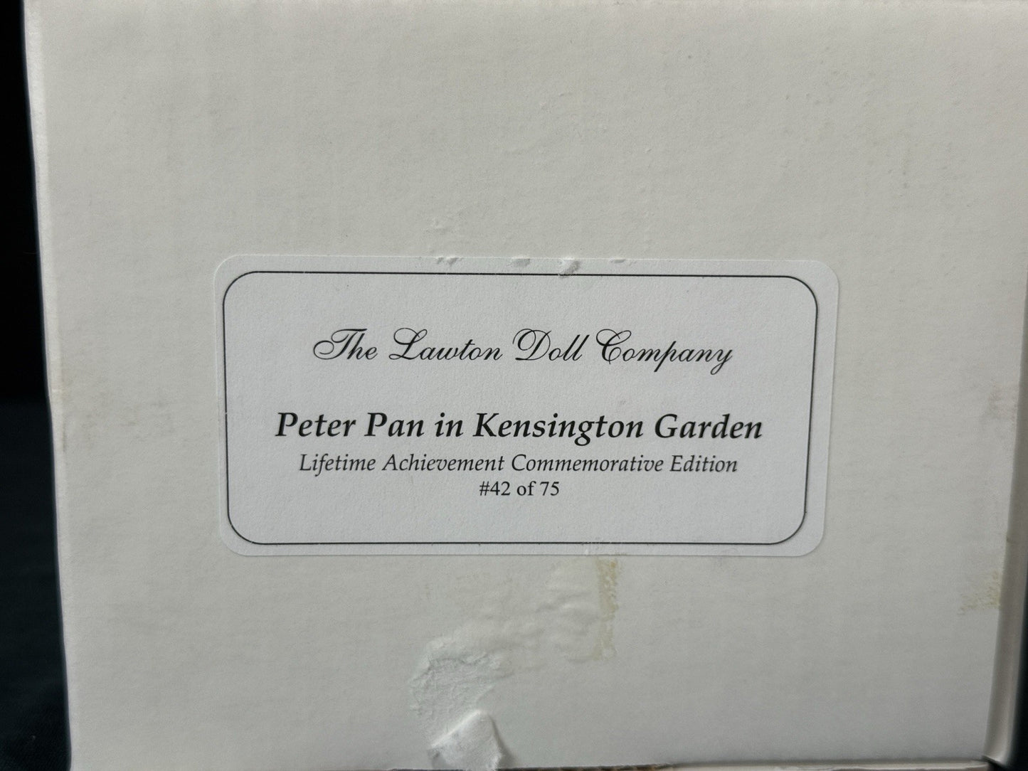 MIB Wendy Lawton “Peter Pan In Kensington Garden” Wood 9” Doll LE 75 Box/COA/Tag