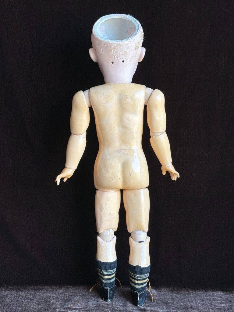 Rare Antique German 21” Kestner 156 Bisque Head Doll