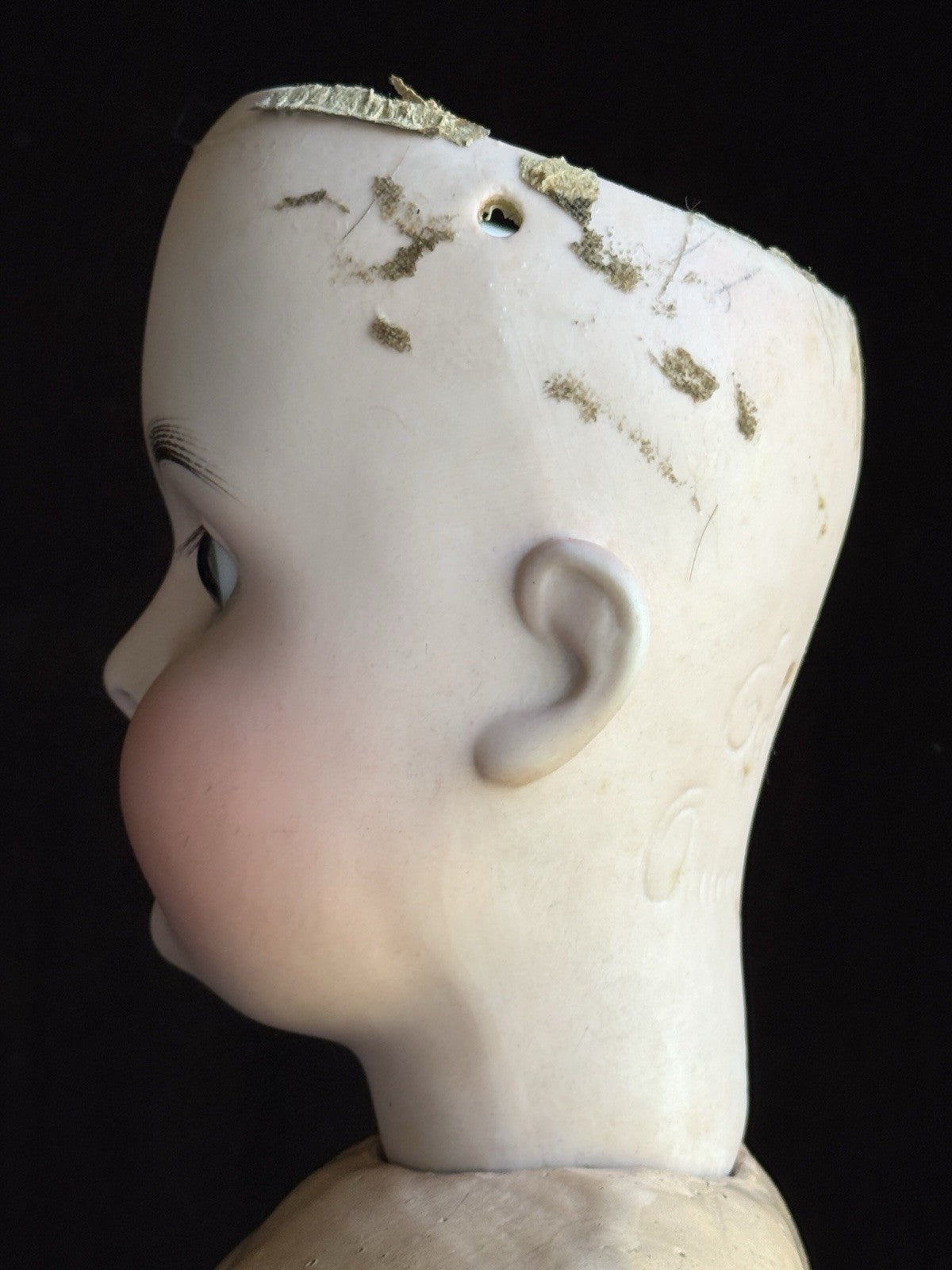 Antique German 25” Queen Louise Bisque Head Composition Body Doll