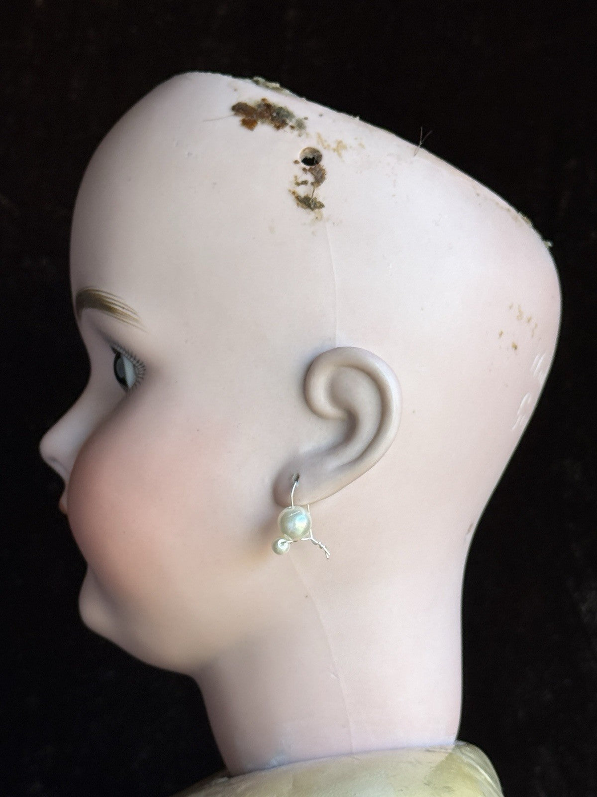 Large Antique German 30” Walkure Doll Bisque Head Composition Body