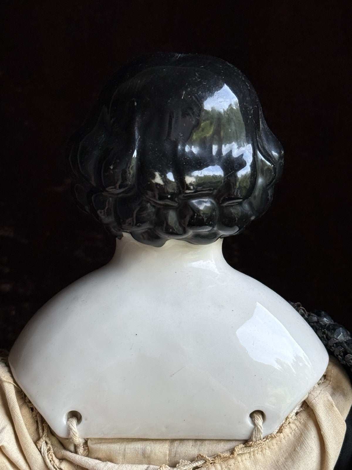 Antique German 18” Kister China Shoulder Head Doll