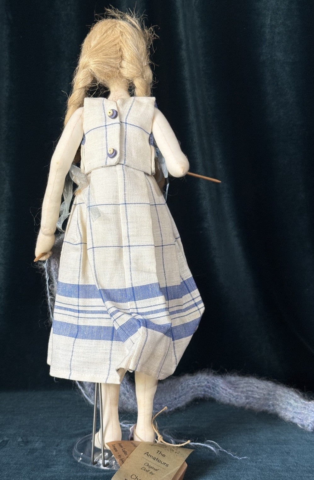 OOAK (?) Artist Handmade 16” Doll “Amateur” By Charlie Patricolo; Tag