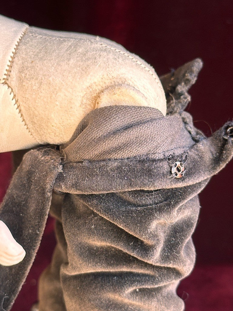 Antique German 14” Gebruder Heubach Pouty Bisque Shoulder Head Boy Doll