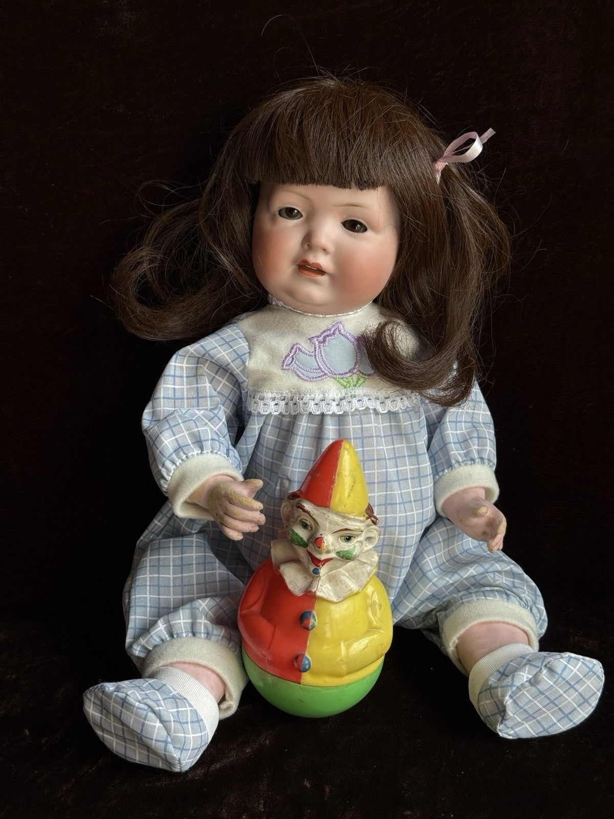Antique German 13.5” Bahr & Proschild 585 Bisque Head Baby Doll