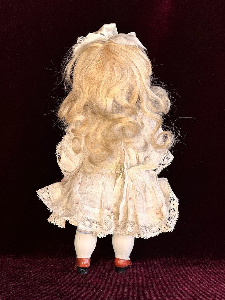 Large Antique German 7.5” Kestner 121 All Bisque Mignonette Doll Swivel Head