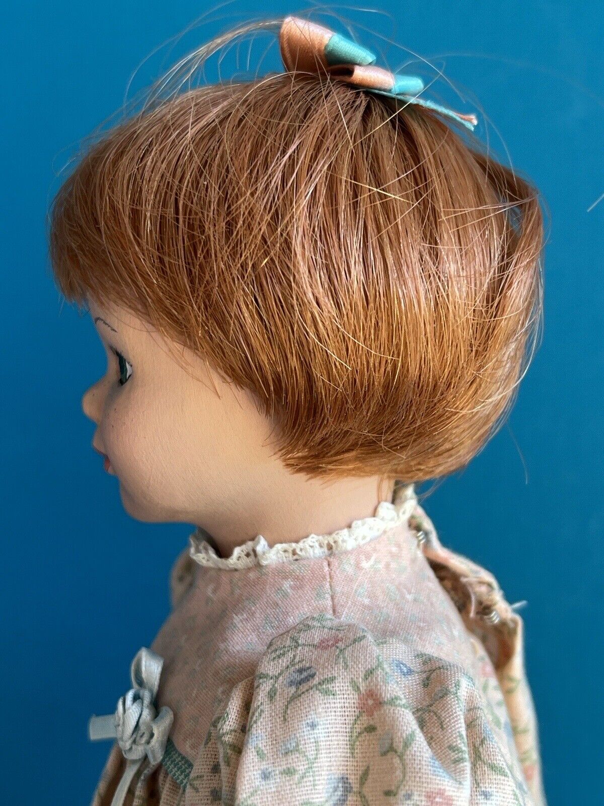 Collectible Signed 12” Wooden Carved Painted Doll by Janci Dolls