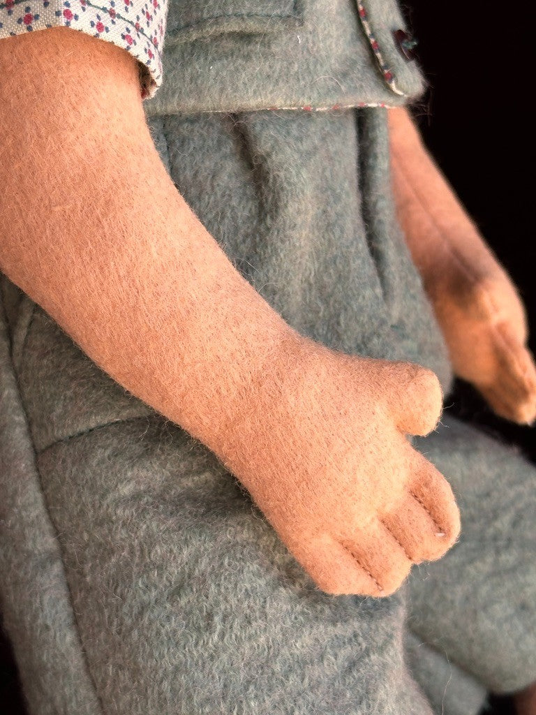 Collectible 18" Maggie lacono David Felt Cloth Boy Doll LE 25