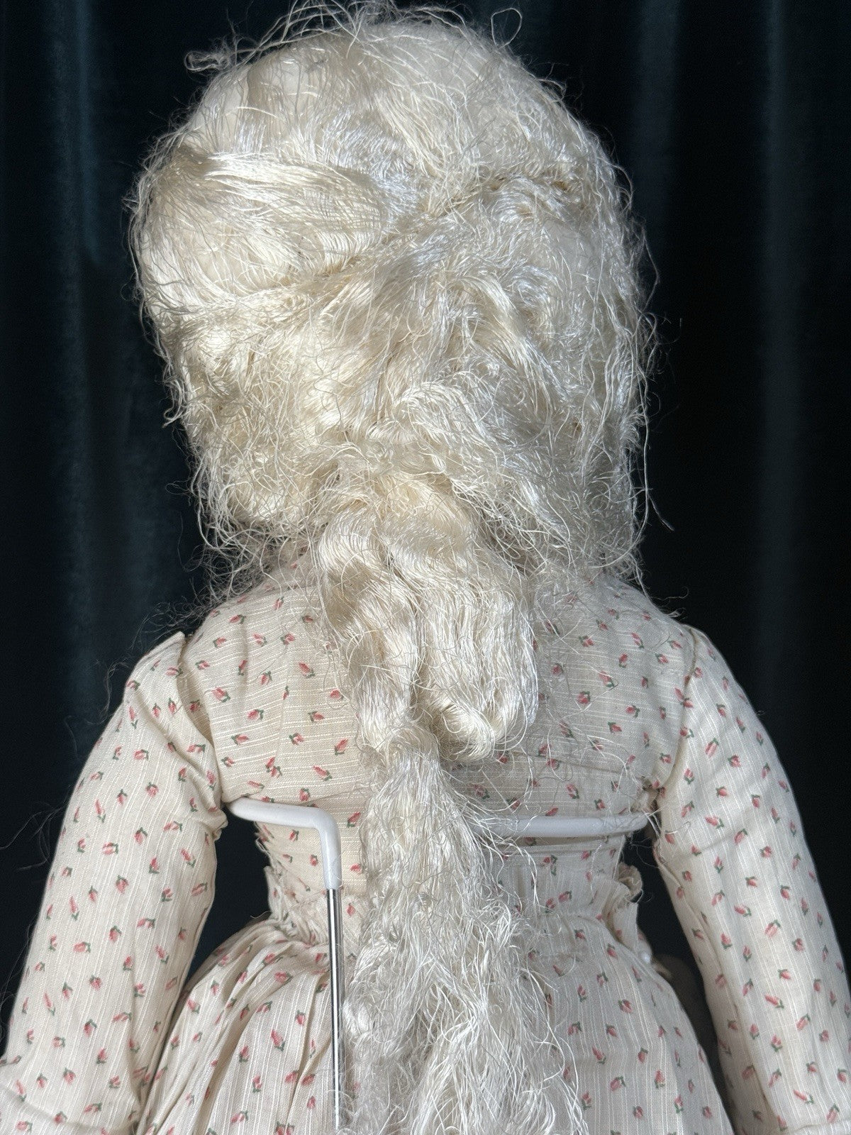 Unidentified Antique (?) Old Lady 26” Cloth/Leather Doll