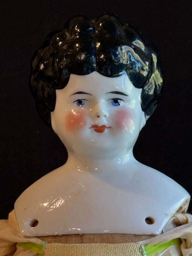 Antique German Hertwig 16” Lowbrow China Head Fashion Doll