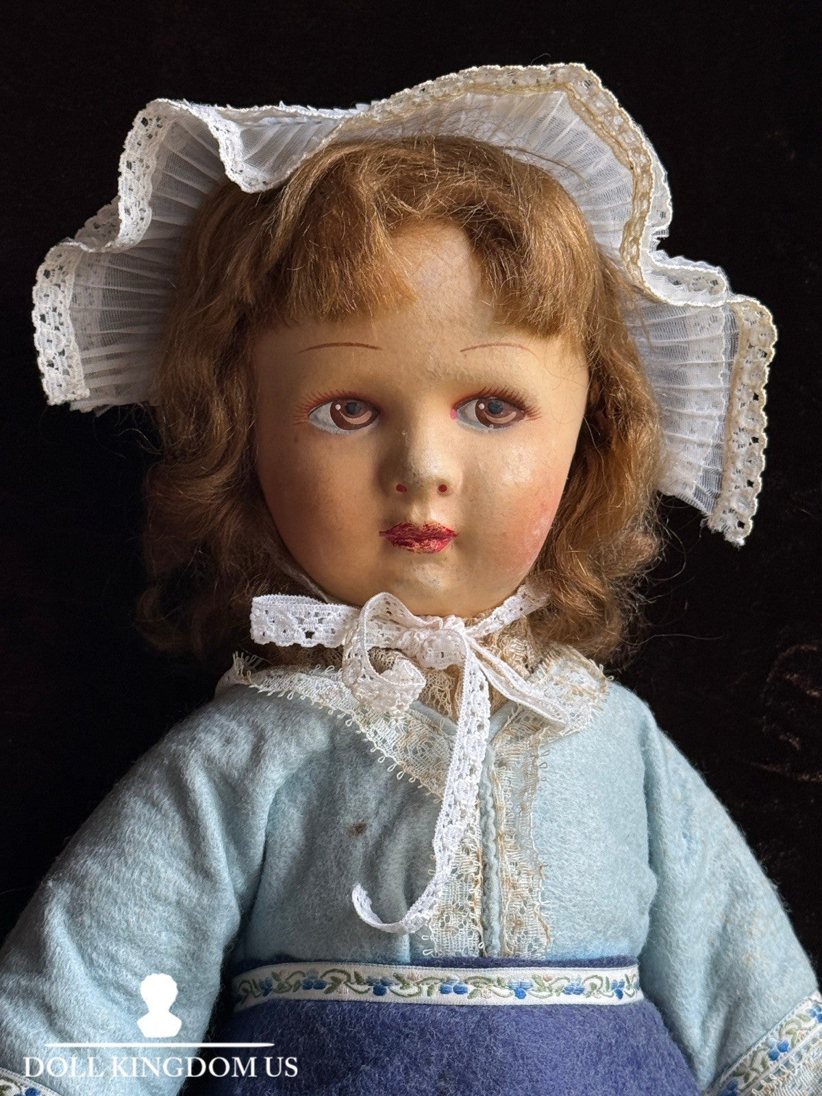Vintage French 17” Raynal (?) Cloth Felt Character Doll