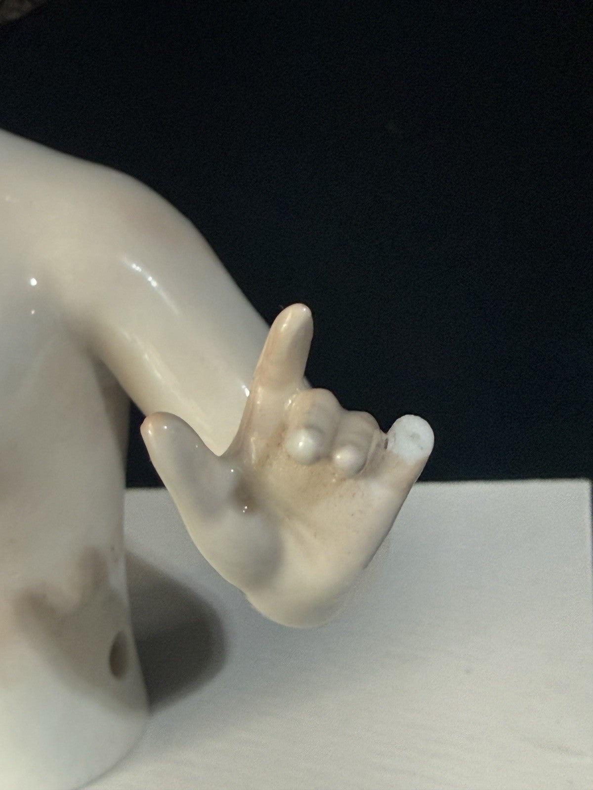 Antique German Porcelain Volkstedt Rudolstadt Half Doll Pin Cushion