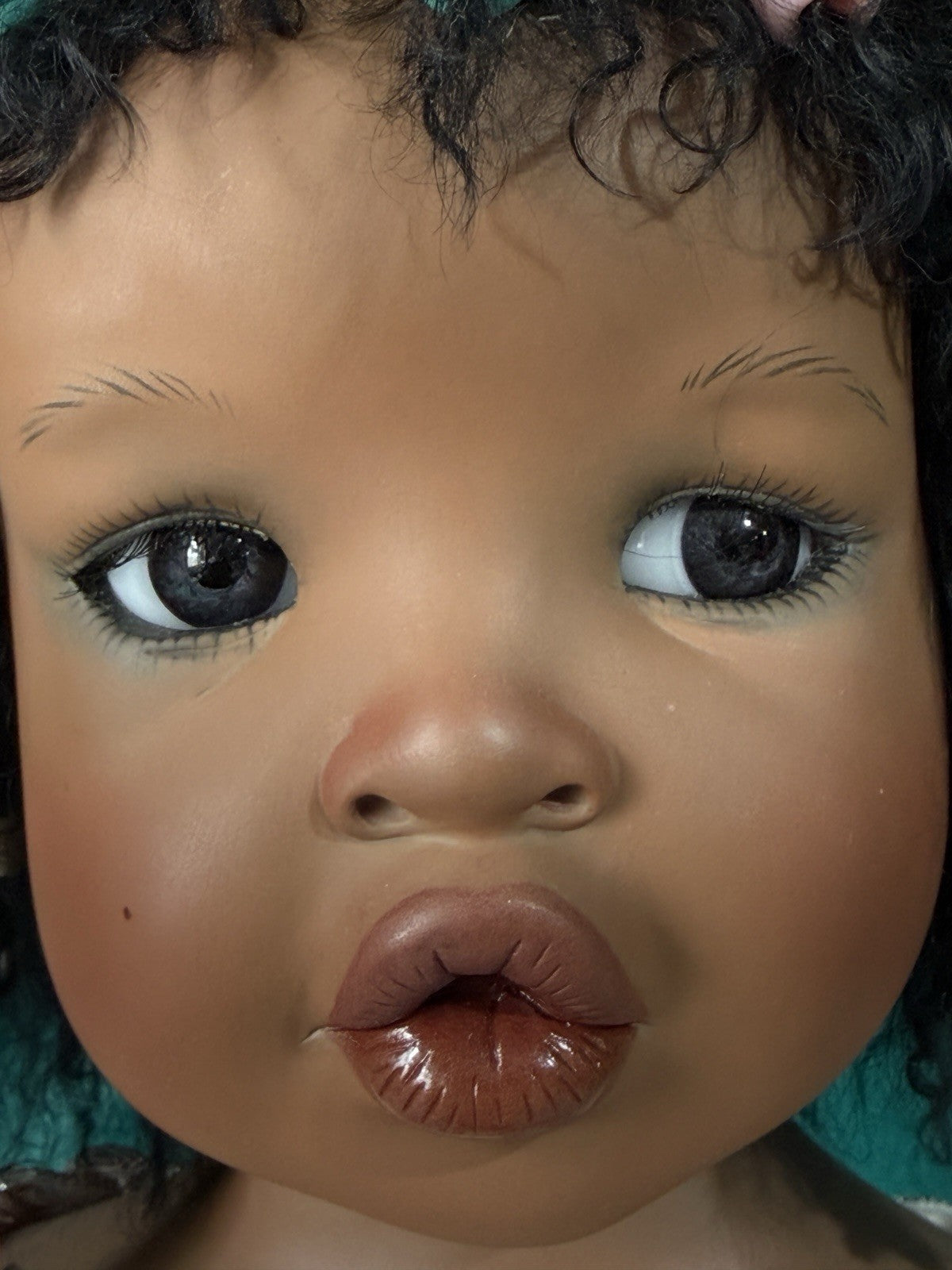 Collectible Porcelain Artist Dark Complexion Doll “Jolie” Yolanda Bello (Bust)