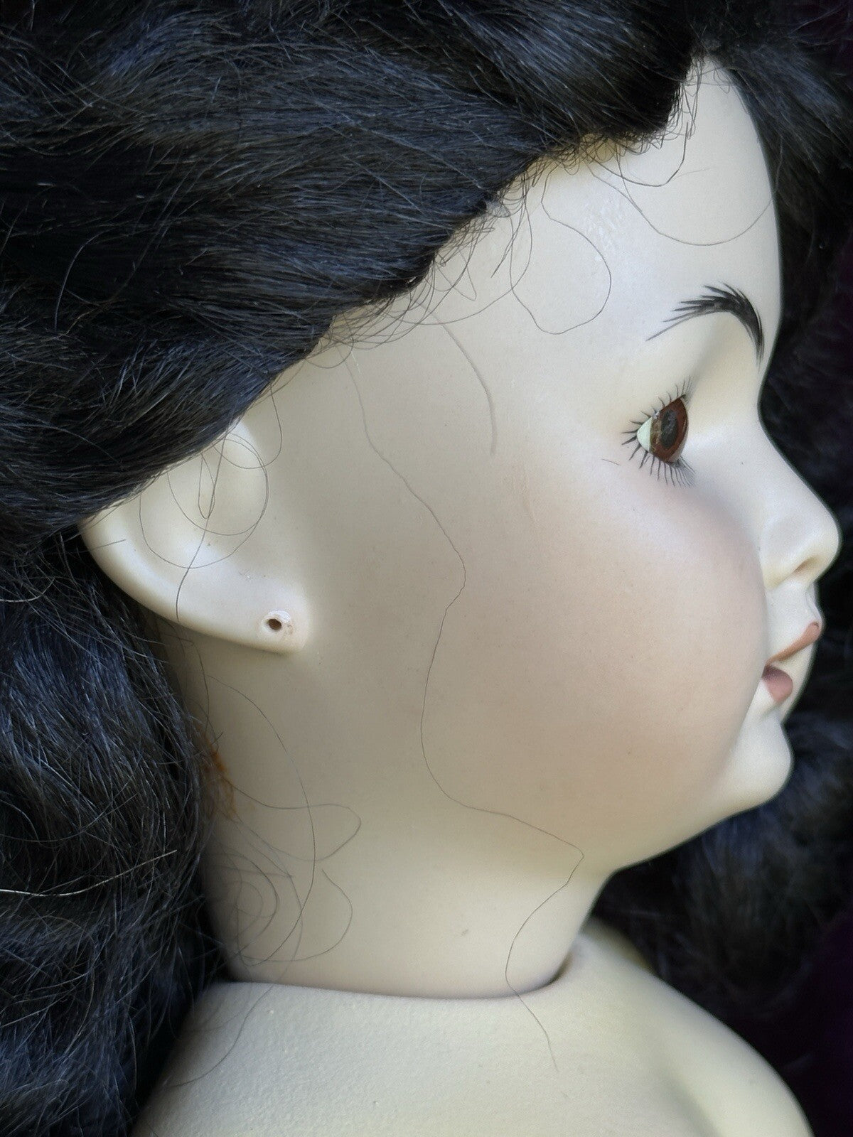 Vintage 21” Porcelain Repro. of Antique German Simon Halbig 1329 Oriental Doll