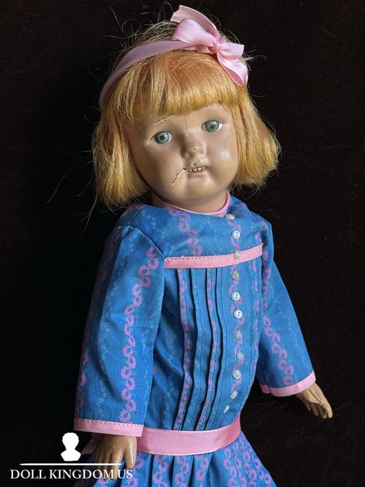 Antique American 17” Schoenhut Wooden Jointed Miss Dolly Doll