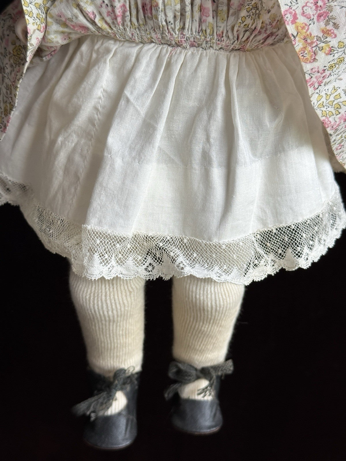 Antique German 17.5” Early Kestner 166 Bisque Shoulder Head Doll