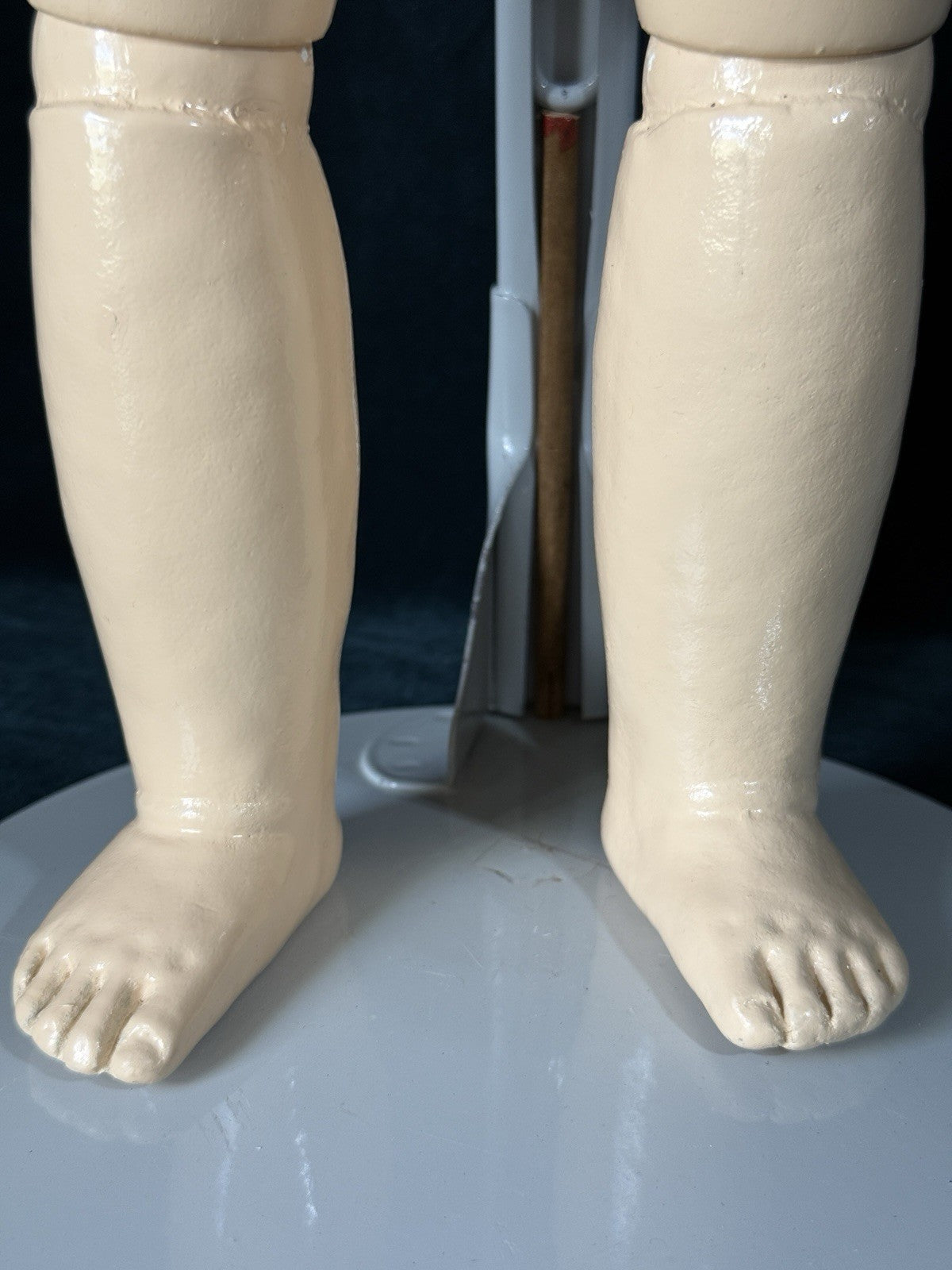Antique German Queen Louise Doll Bisque Head Composition Body 24” Doll - Damaged