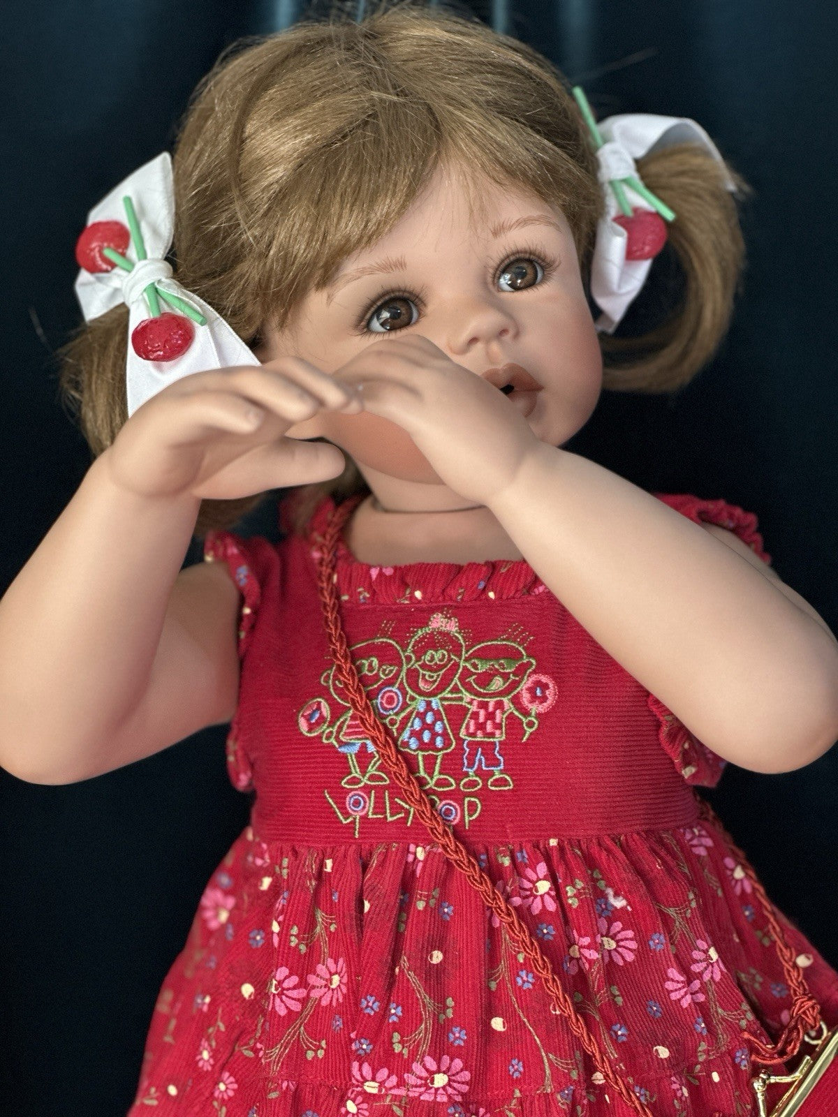 Collectible Porcelain 30” Doll “Lollipop ” by Monika Levenig LE 400 Tag/COA
