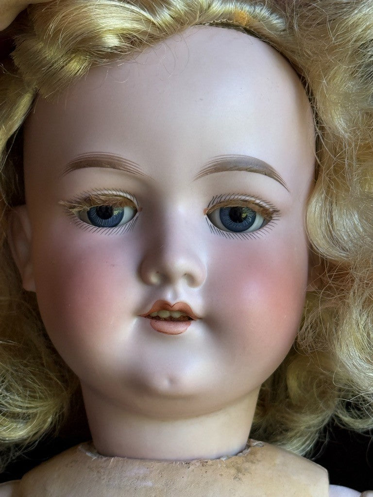Antique German 25” Armand Marseille DRGM 246 Florodora Bisque Socket Head Doll