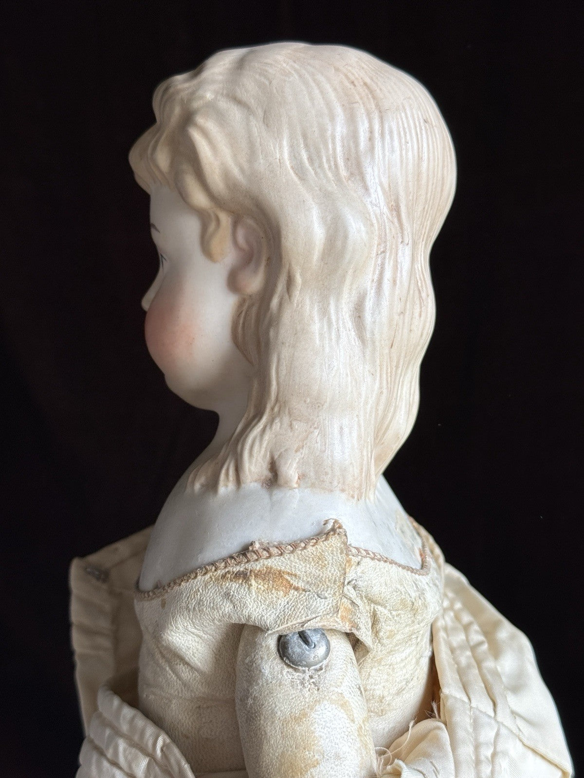 Vintage 19” Reproduction of Antique ABG Spill Curl Parian Doll with Antique Body