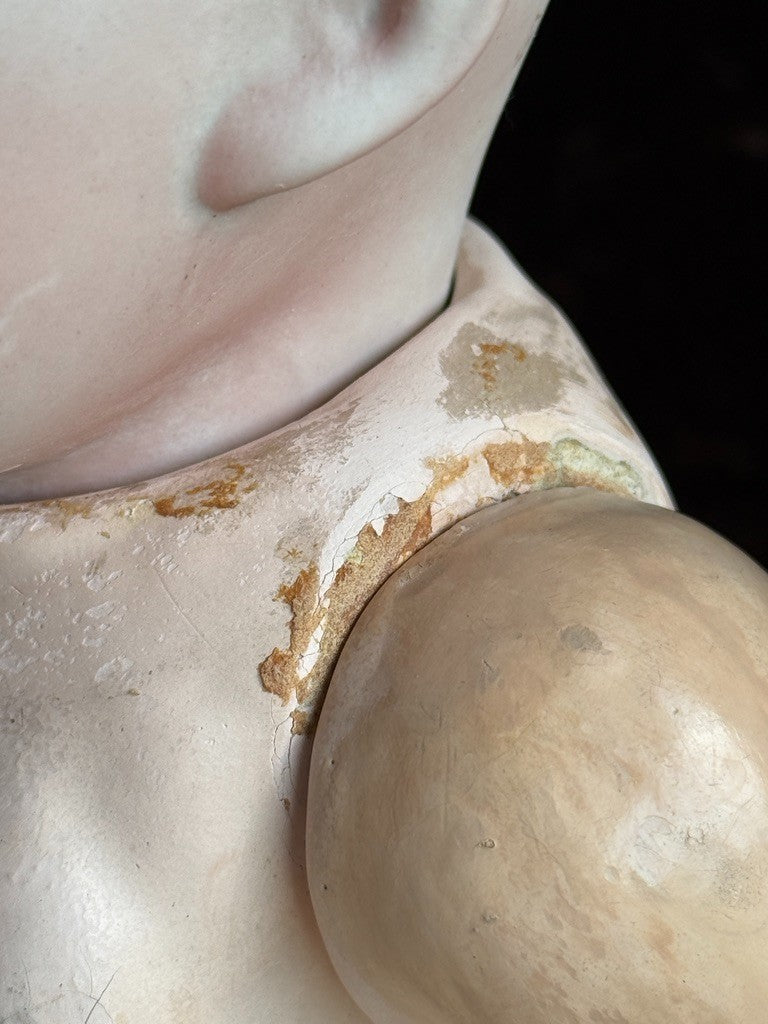 Rare Japanese 18" Yamato Nippon Oriental Asian Bisque Head Baby Doll