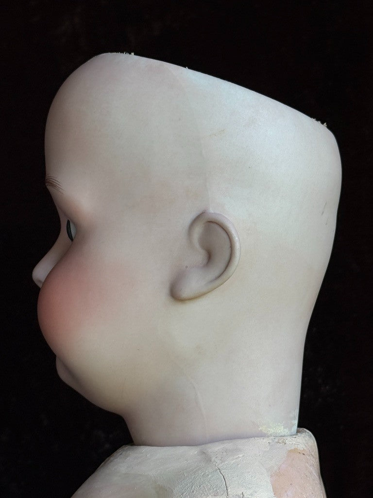 Antique German 27” Hertel Schwab 136 Bisque Head Doll