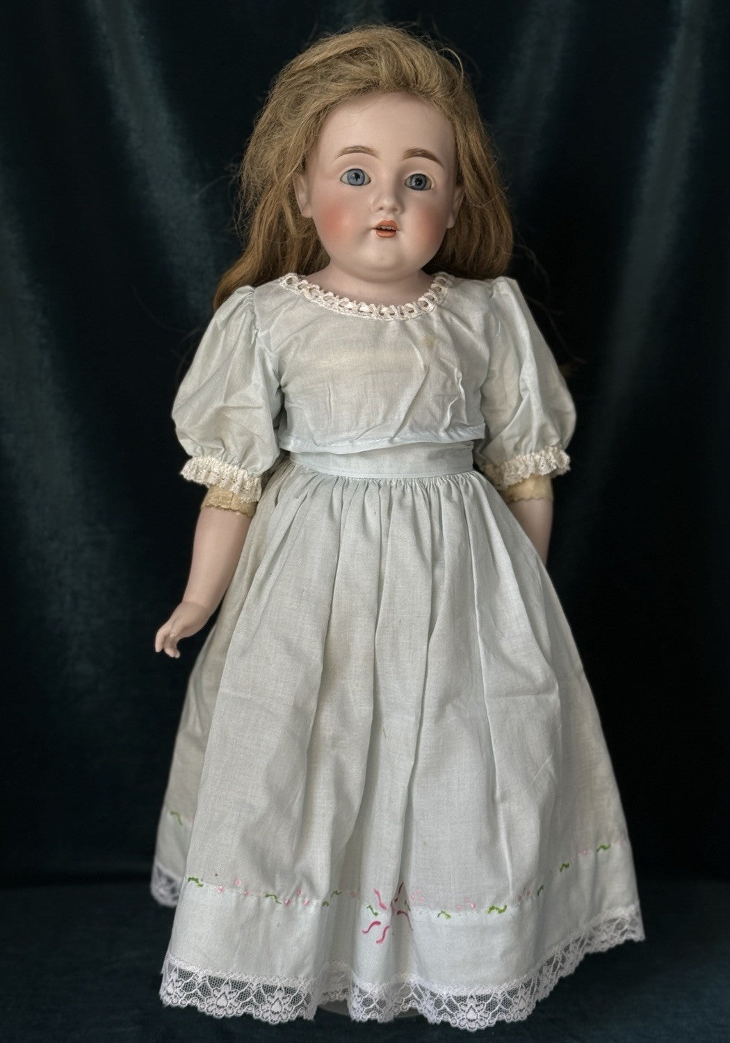 Antique German 21” Kestner 154 Bisque Shoulder Head Doll