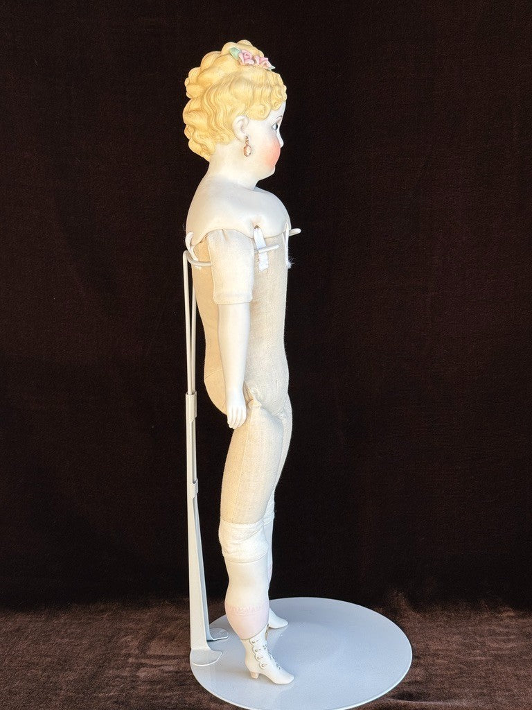 Vintage 1967 Reproduction of Turned Bisque Head Parian 18.5” Fashion Lady Doll