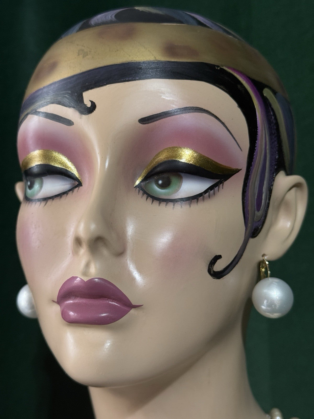 Art Deco 18” Mannequin Head Female For Jewelry Display