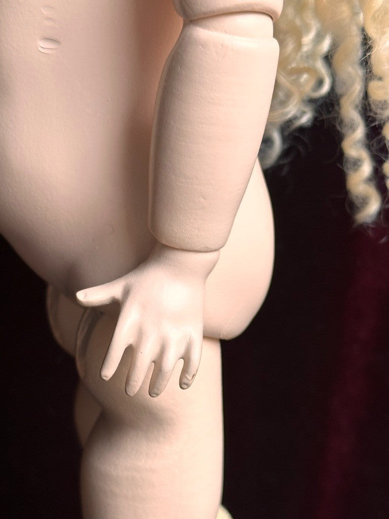Rare Vintage Porcelain Compo 13” Reproduction of Antique French Bru Teteur Doll