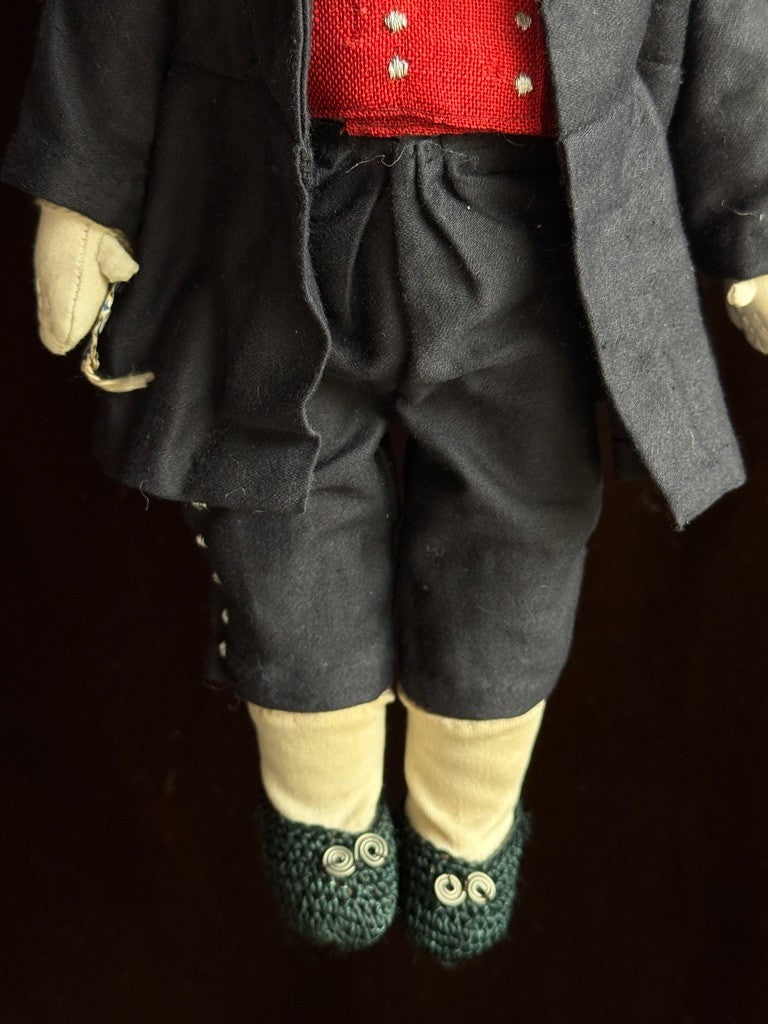 2 Unidentified Antique European 14” Kathe Kruse Style Oil Painted Cloth Doll