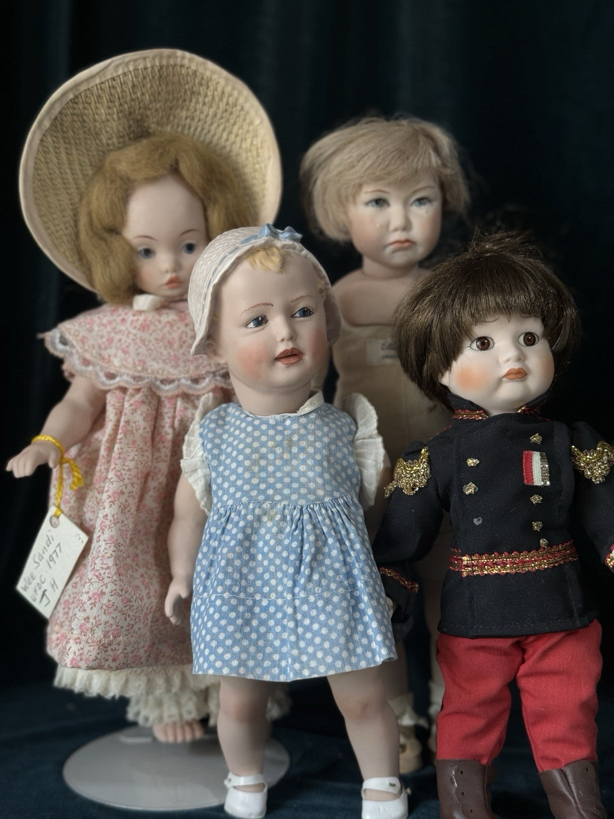 Lot Of 4 Artist Reproduction 10”, 11”, 12” and 13” Porcelain Dolls