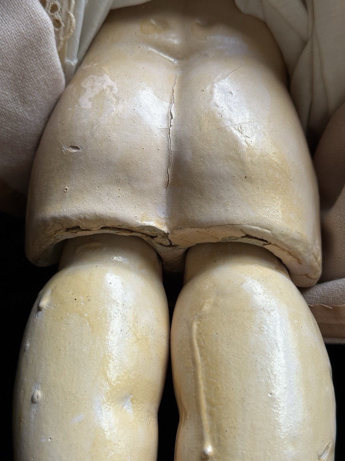 Antique German 23” Hoffmeister/Bergmann (?) Bisque Head Doll