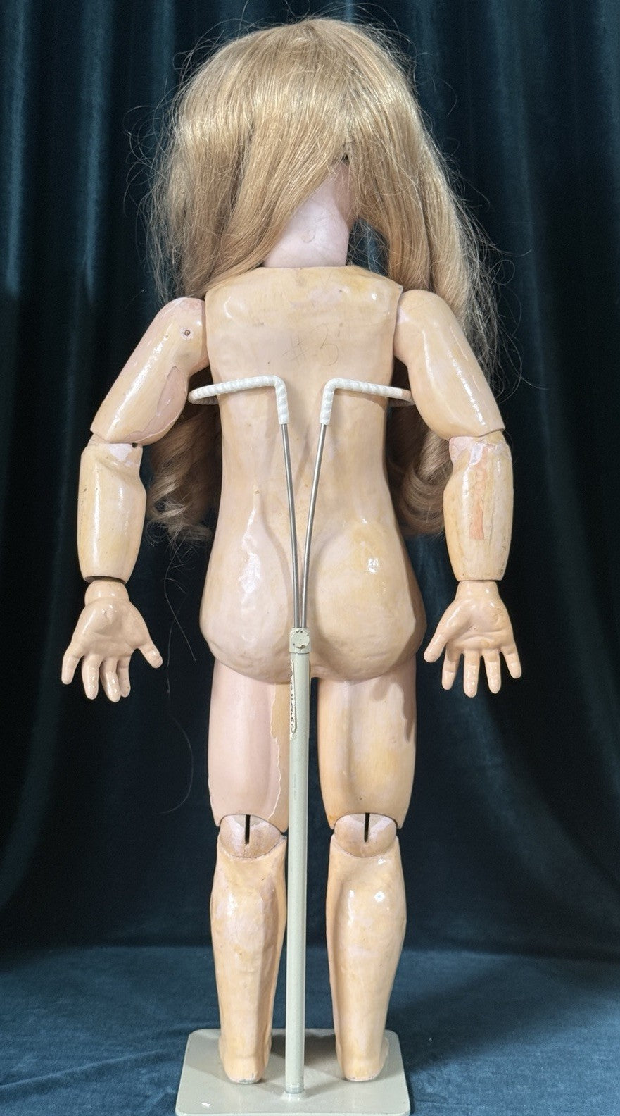 Antique French JUMEAU 23” Bisque Head Doll Size 9