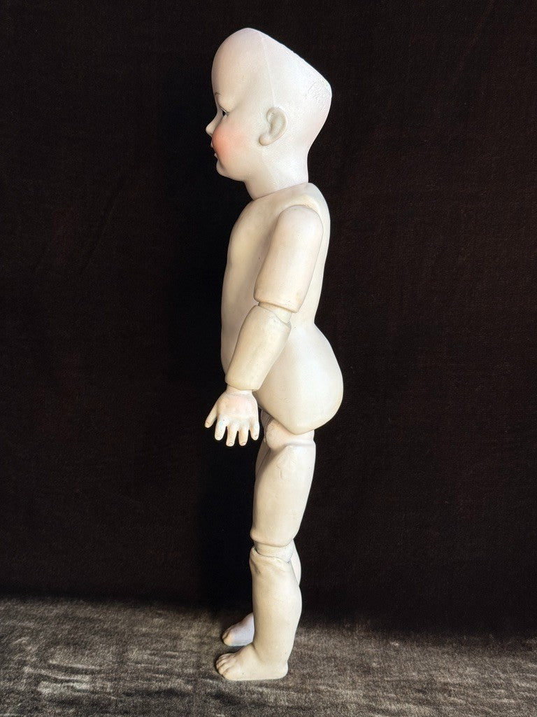 Very Rare Antique German 14.5” Kestner 185 Bisque Head Smiling Girl Doll