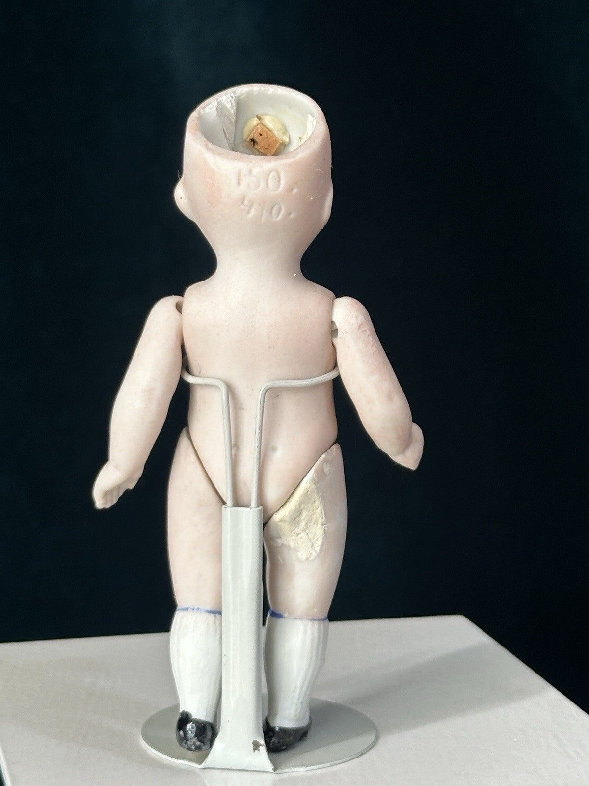 Antique German Kestner 4 1/2” All Bisque Mignonette Doll Closed Mouth Mold 150