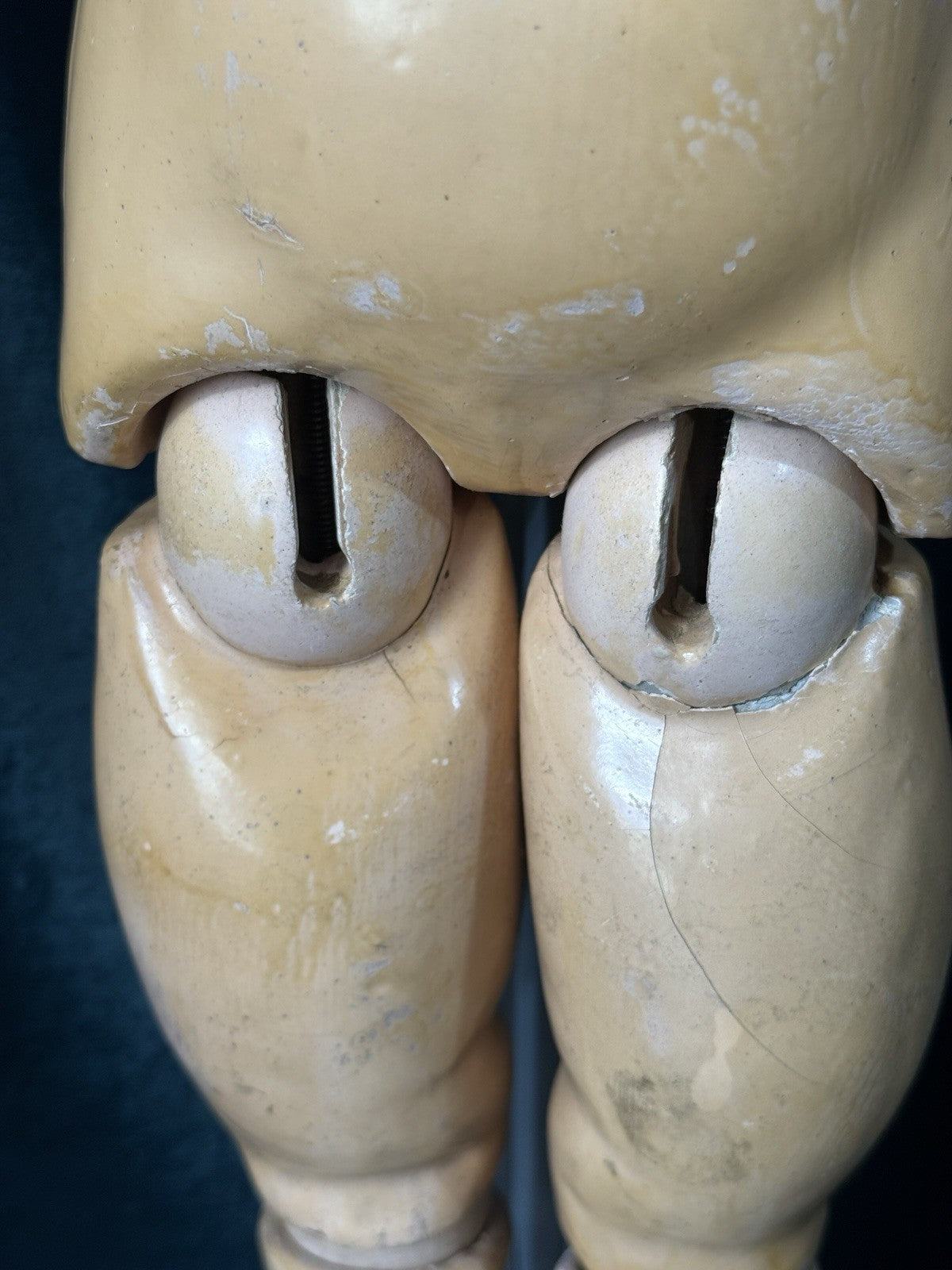 Antique German Karl Hartmann 28” Doll Bisque Head Composition Body-Damaged