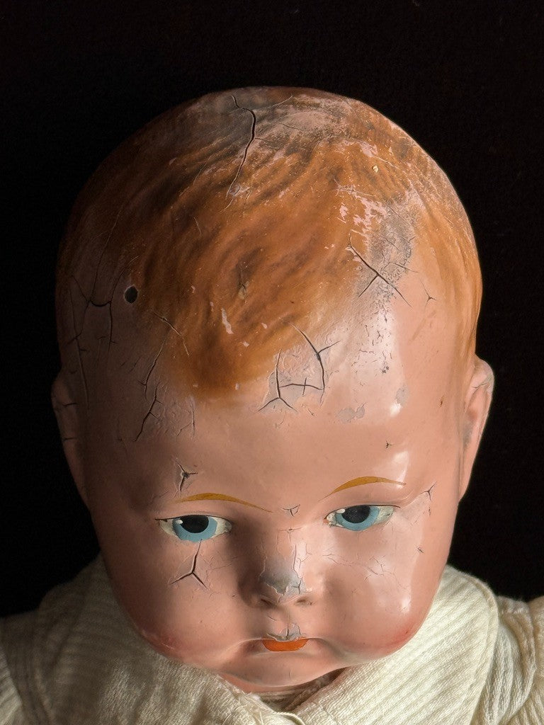 Antique American 15" Composition Ideal Uneeda Advertising Boy Doll