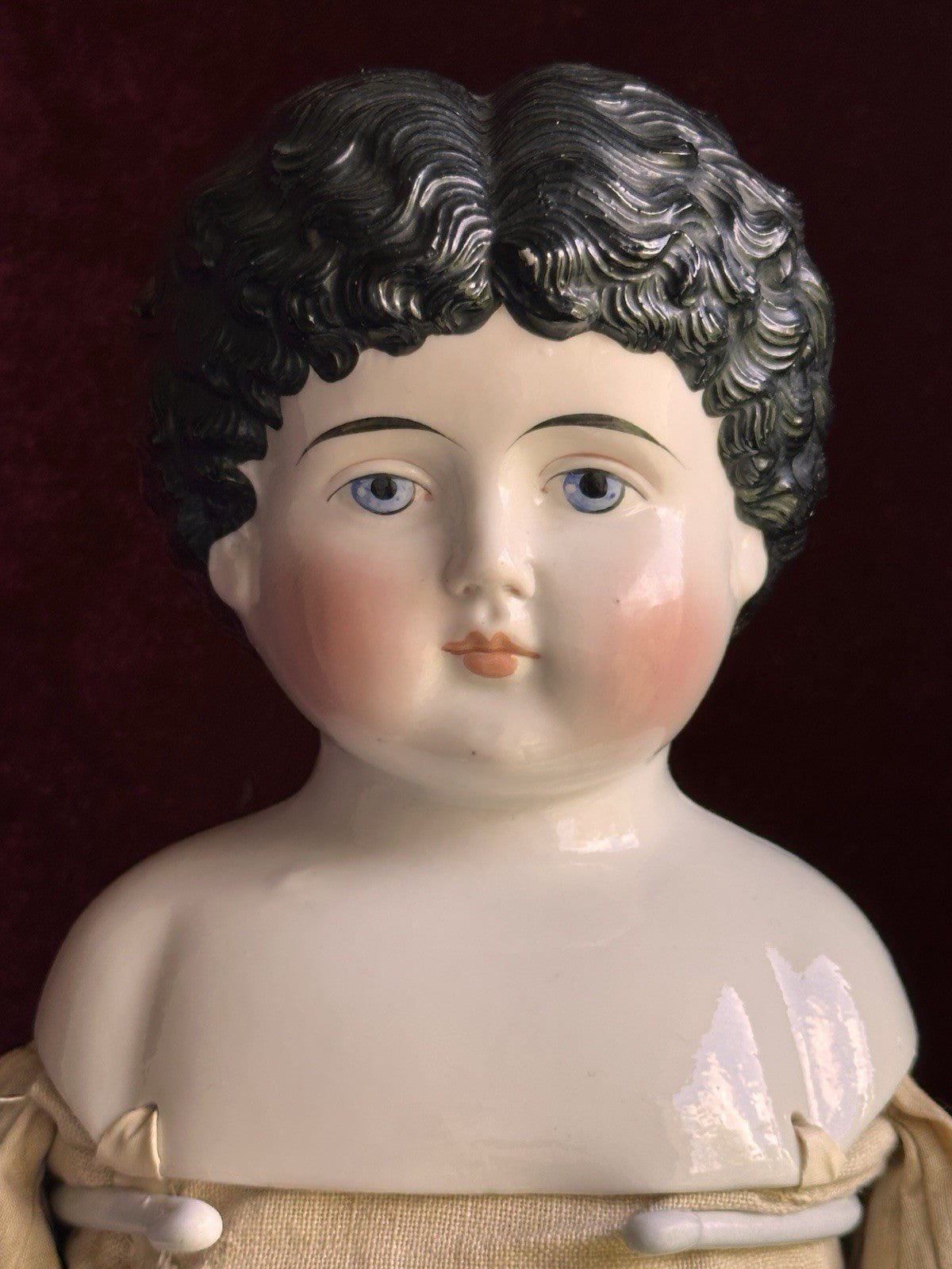 Rare Antique German 24.5” ABG Alt Beck Gottschalck 1086 China Head Boy Doll