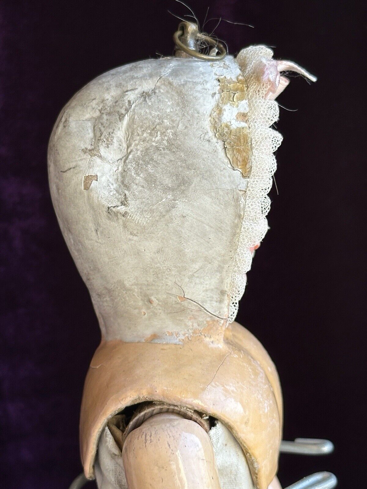 Antique German 14” Carl Bergner 3-Faces Multifaceted Bisque Head Doll