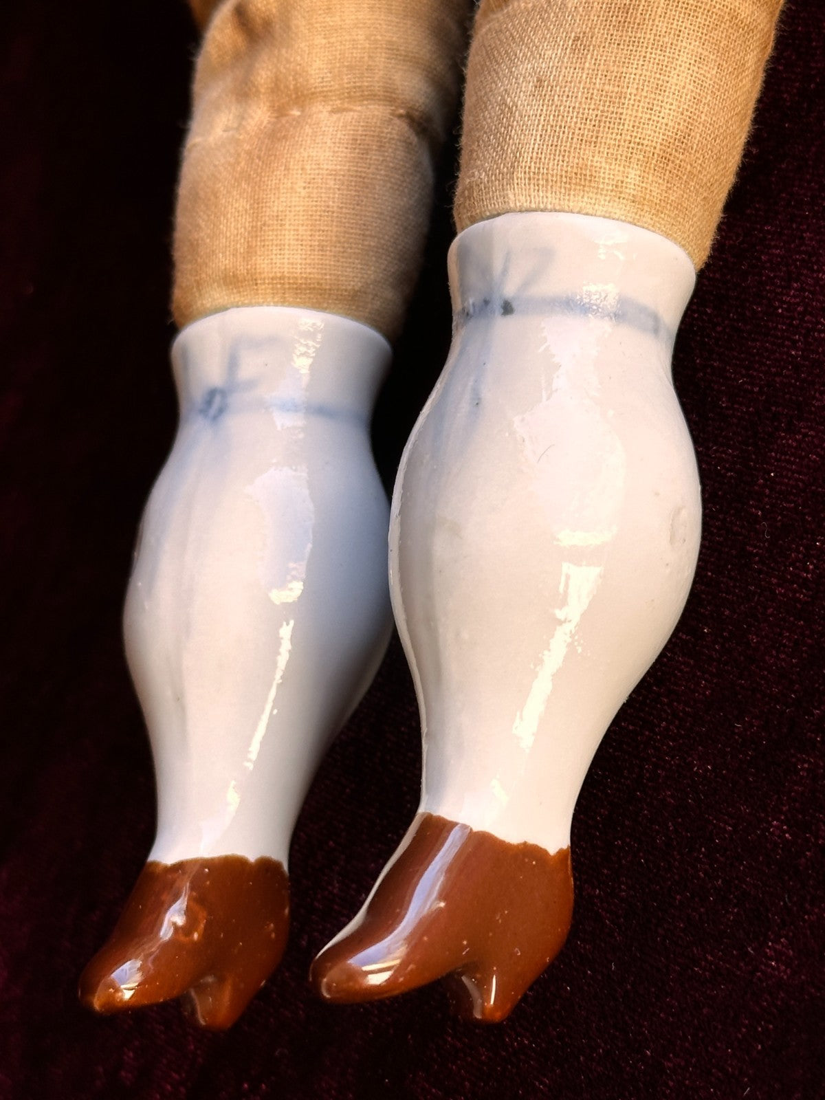 Antique German 16.5” Flat Top Highbrow China Shoulder Head Doll