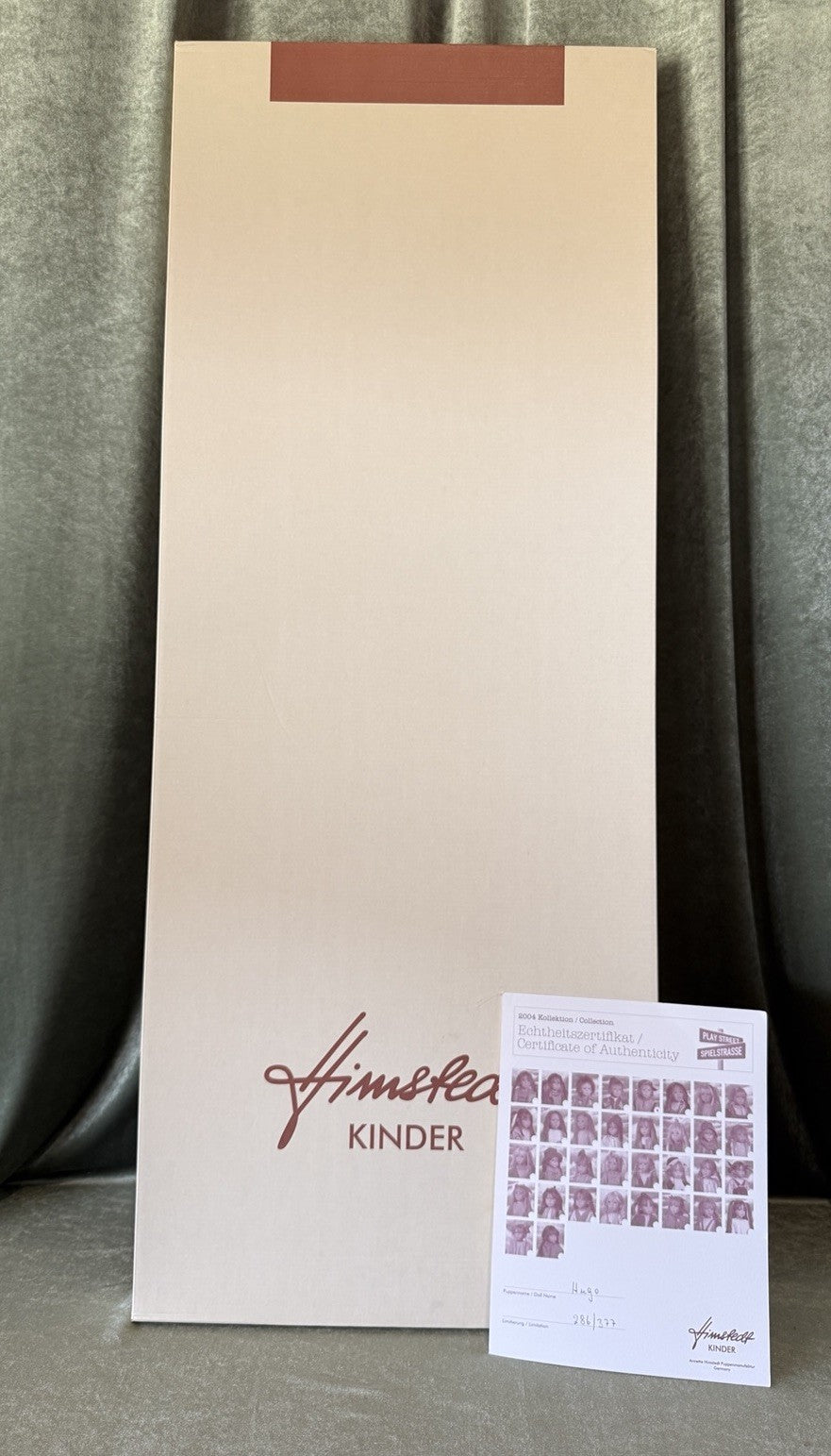 MIB Vinyl Annette Himstedt 35” Doll “Hugo” LE 377 Box/COA