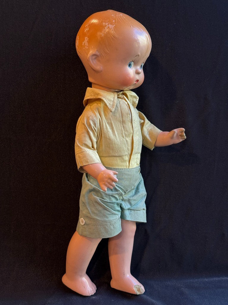 Early Vintage American Effanbee 14.5” Composition Skippy Character Boy Doll