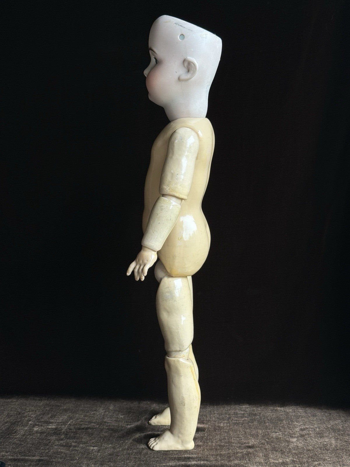 Antique German 22” Goebel B4 Bisque Head Composition Body Doll