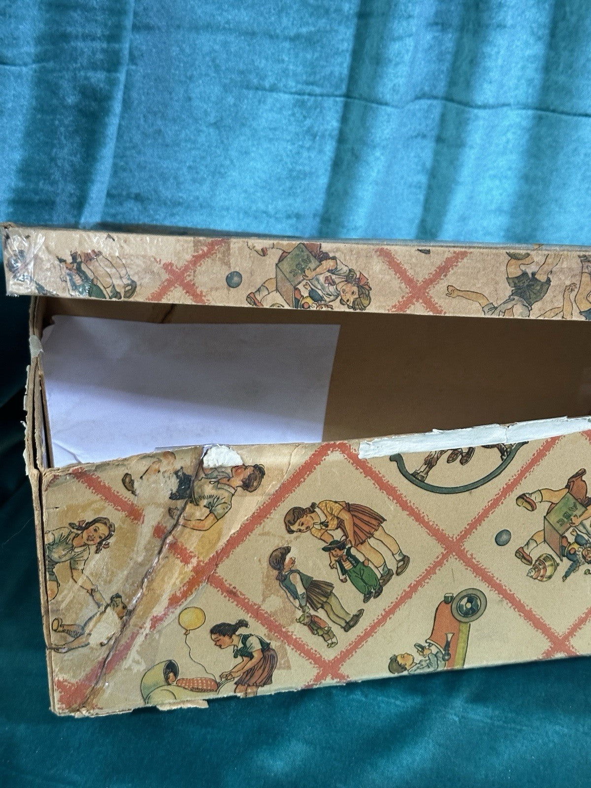 Antique German Koenig Wernicke Celluloid Flirty Eyes 18” Doll Original (?) Box